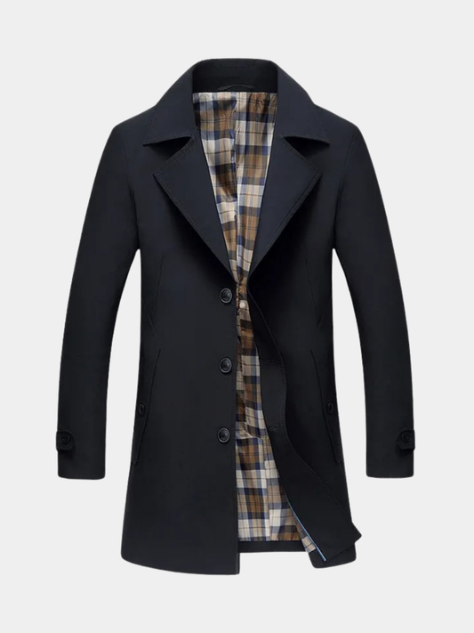 Classic Mid-Length Coat for Men